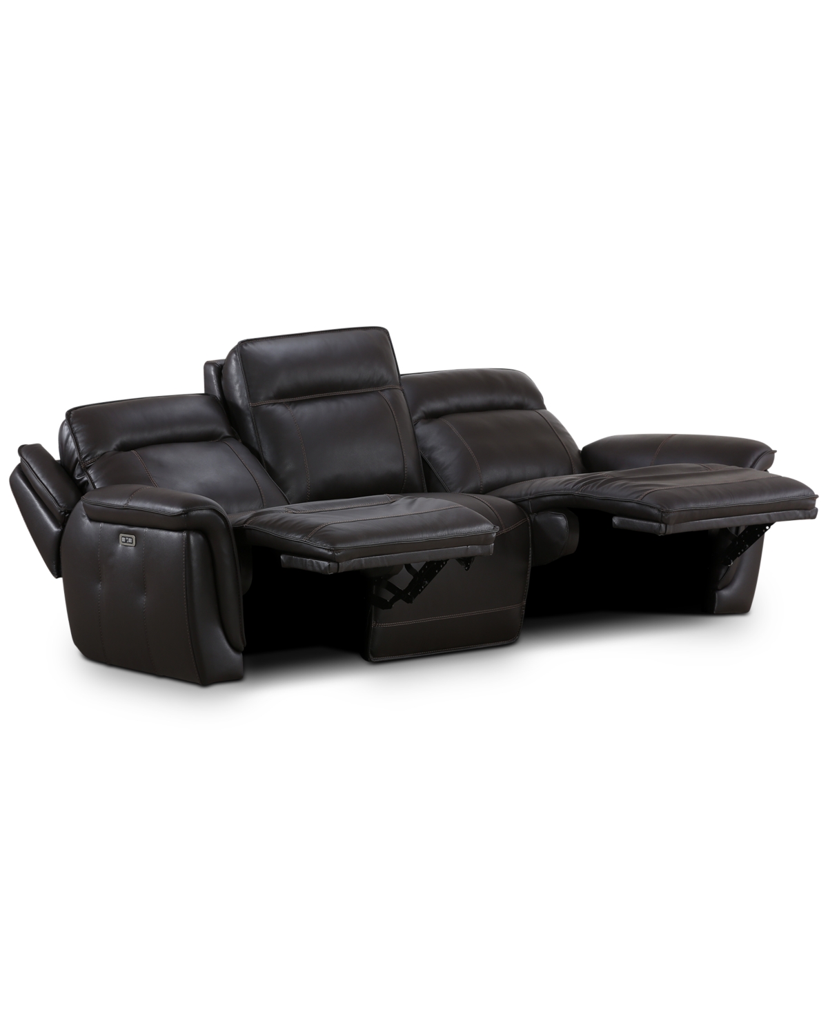 Lenardo 3-Pc. Leather Sofa with 2 Power Motion Recliners, Created for Macy's
