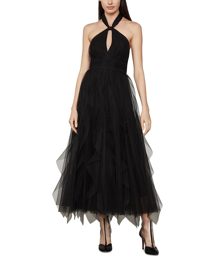 Bcbgmaxazria keyhole best sale halter cocktail dress