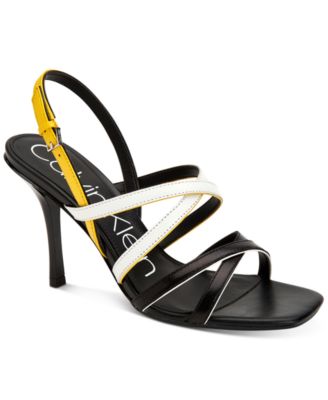 black and yellow women's dress shoes
