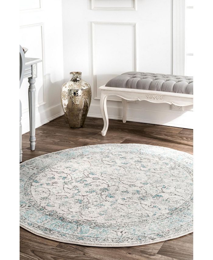 nuLoom Bodrum VintageInspired Rio Aqua 4' x 6' Area Rug Macy's