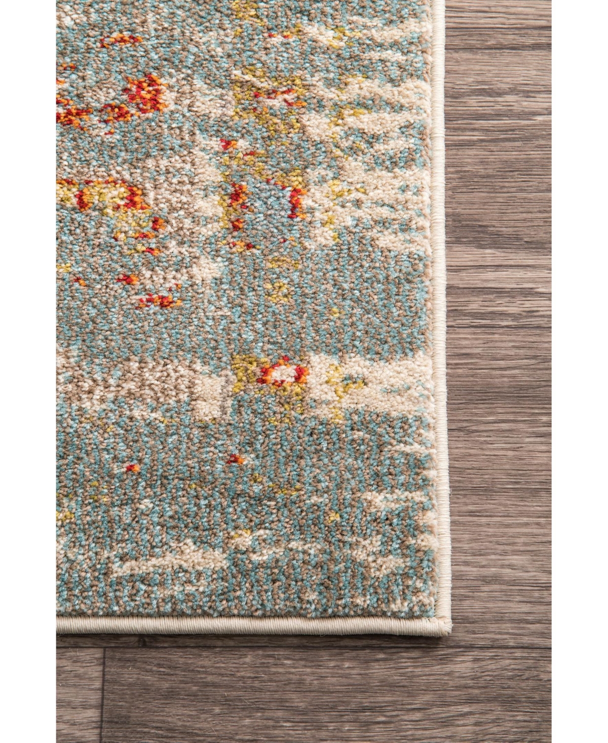 nuLoom Casablanca Distressed Persian SaritaArea Rug - Gray