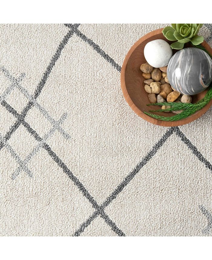 nuLoom Kazbar Lauren Lattice White 3' x 5' Area Rug & Reviews - Rugs ...