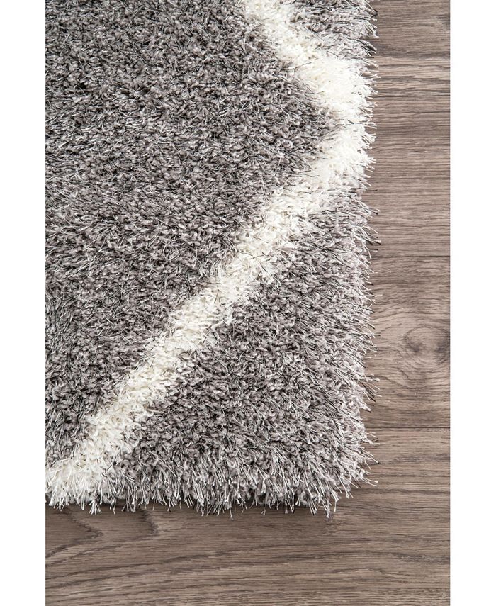 nuLoom Plush Shag Soft and Plush Diamond 4' x 6' Area Rug Macy's