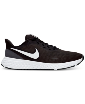 Nike Women's Revolution 5 Running Sneakers From Finish Line In Black, White-anthracite