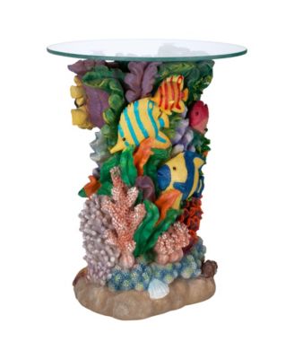 Design Toscano the Great Barrier Reef Glass-Topped Table - Macy's