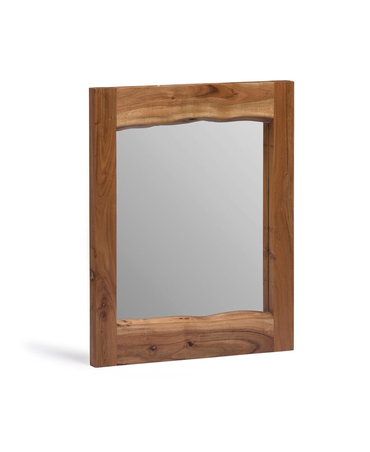 Alaterre Furniture Hairpin Natural Live Edge Media Console and Mirror Set