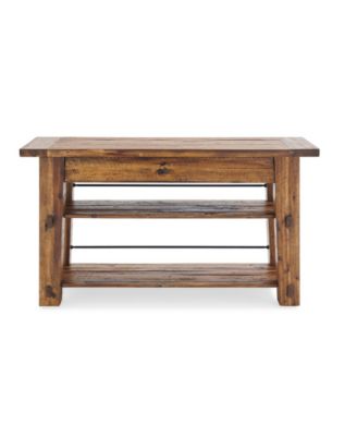 Durango Industrial Wood Console and Media Table with Shelves