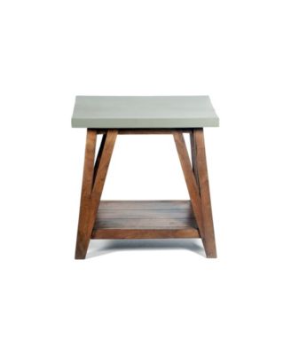 Brookside Cement-Top Wood End Table