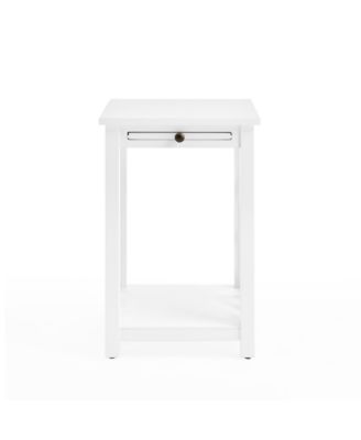 Coventry Wood End Table with Tray Shelf and Bottom Shelf