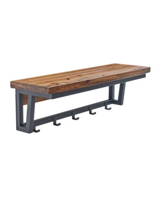 Claremont Rustic Wood Coat Hook and Bench Set