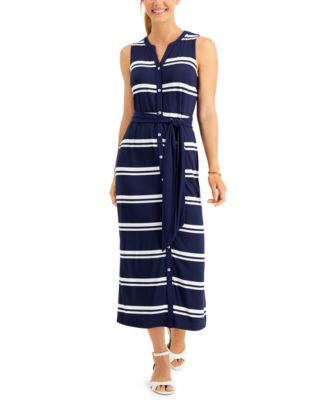 Charter Club - Striped Maxi Dress