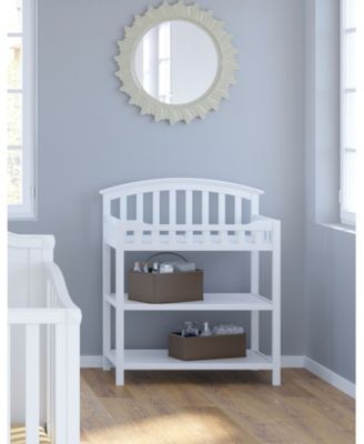 Changing Table with Water-Resistant Changing Pad (White)