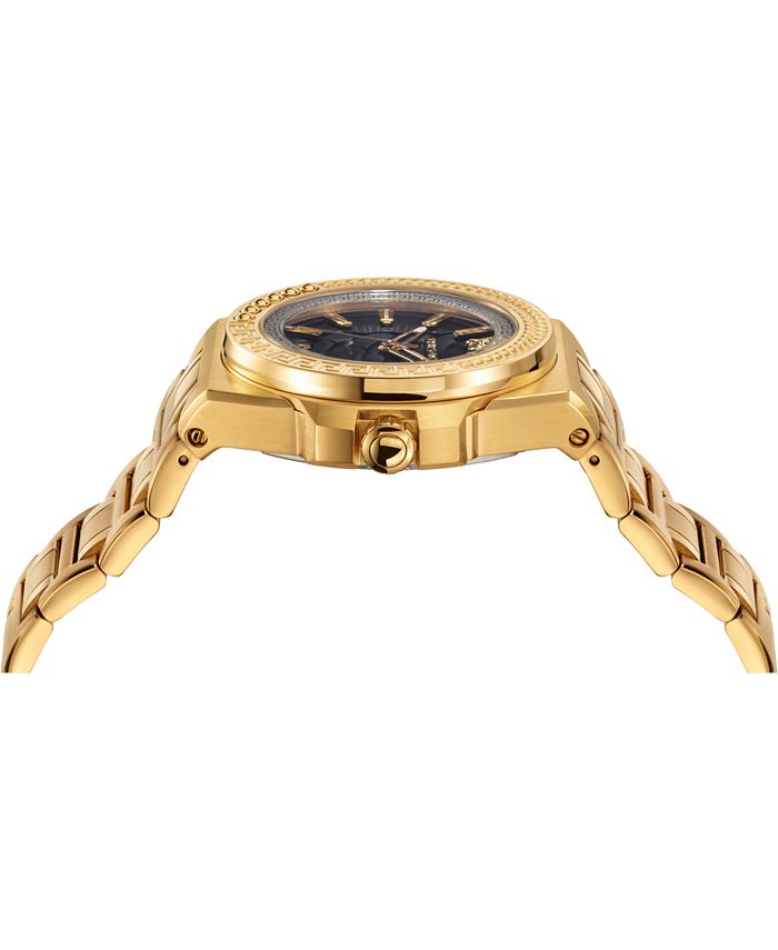 Versace Women's Swiss Chain Reaction Gold Ion-Plated Stainless Steel ...