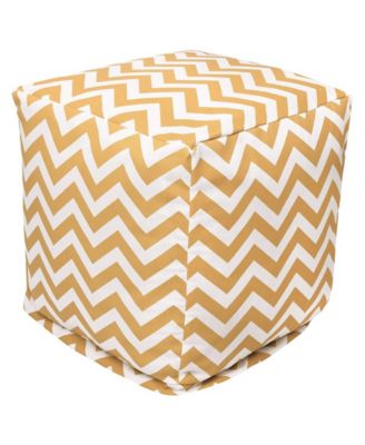 Chevron Ottoman Pouf Cube with Removable Cover 17" x 17"