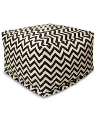 Chevron Ottoman Square Pouf with Removable Cover 27" x 17"
