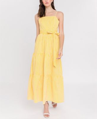 yellow long sundress