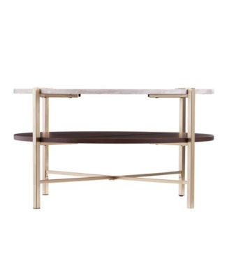 Valera Round Faux Marble Cocktail Table