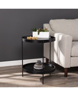 Kanabi Round Farmhouse Style End Table