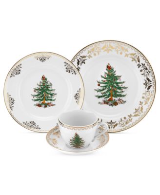 Christmas Tree Gold 4 Piece Place Setting