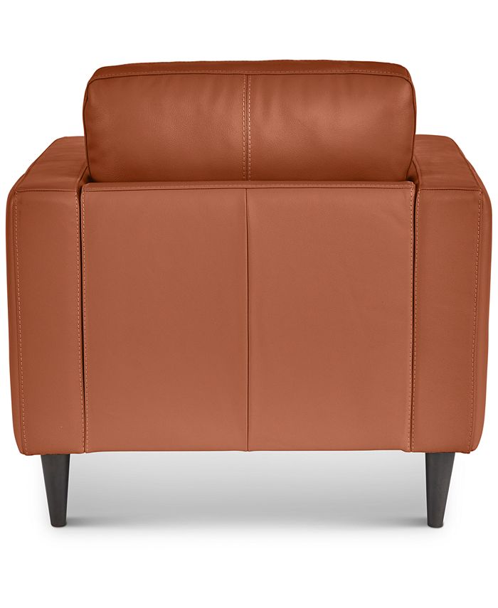 Furniture Jennis 35" Leather Arm Chair, Created for Macy's & Reviews
