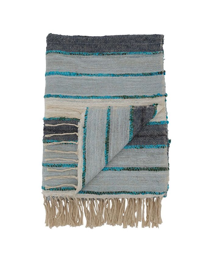 Saro Lifestyle Striped Design Throw Blanket Macy's