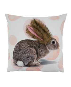 Saro Lifestyle Large Bunny Design Throw Pillow Cover
