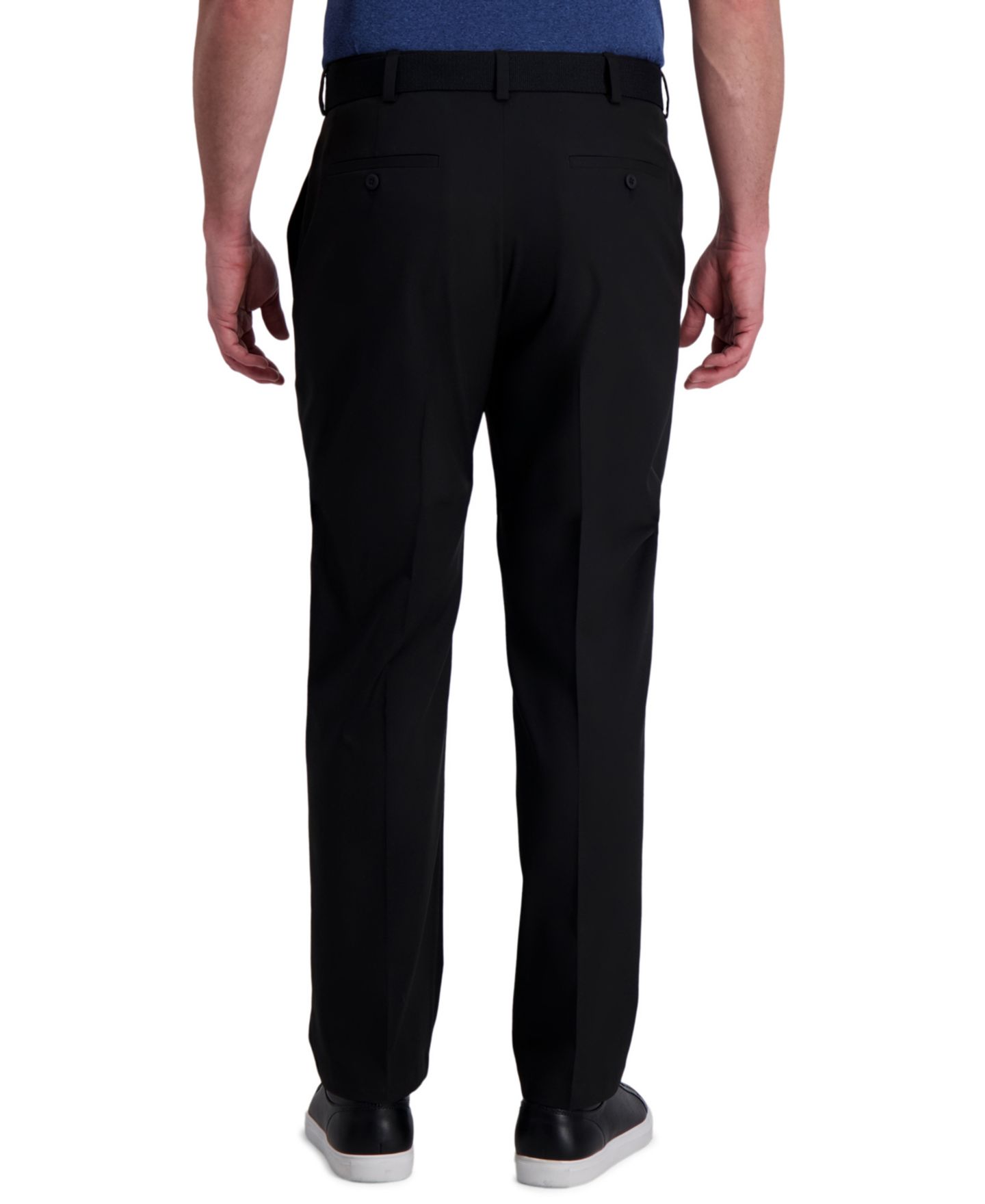 Мужские брюки Haggar Cool Right Performance Flex Classic Fit Flat Front Pant, цвет: Чёрный — фото 2