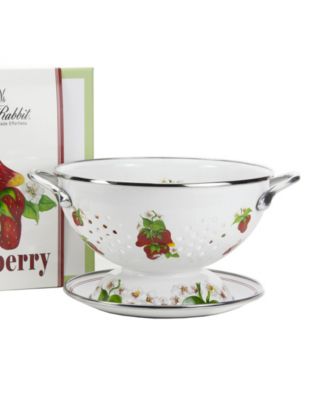 Strawberry Enamelware 2-Piece Giftboxed Colander
