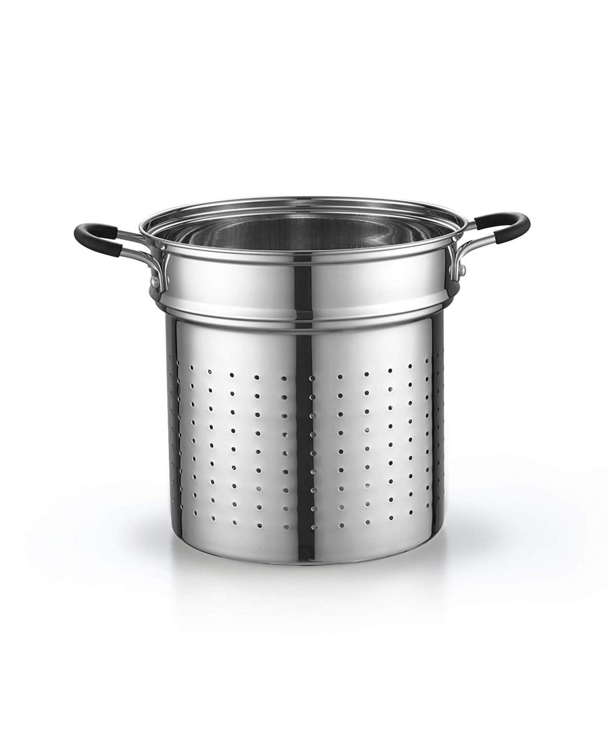 Cook N Home 12 Quart 4-Piece Stainless Steel Pasta Cooker Steamer Multipots,- Silver