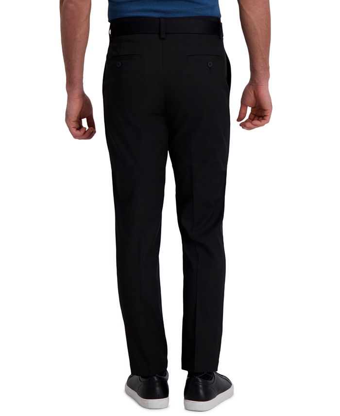 Haggar Cool Right Performance Flex Slim Fit Flat Front Pant & Reviews ...