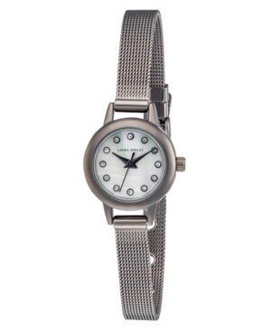 image of Laura Ashley Women-s Mini Case Silver Tone Alloy Bracelet Watch 22mm