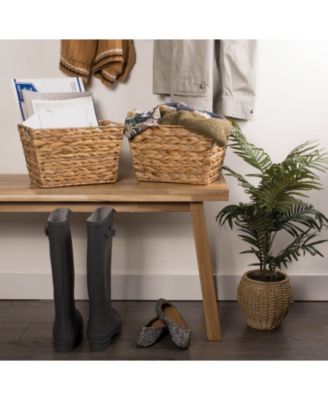 Medium Water Hyacinth Basket Set of 2