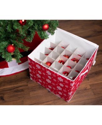 Snowflake Print Ornament Storage Large