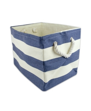 Design Imports Paper Basket Stripe Rectangle Medium