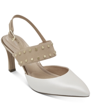 image of Rockport Women-s Total Motion Sheehan Studded-Strap Pumps Women-s Shoes