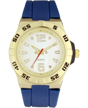 image of Inc Men-s Blue Silicone Strap Watch 45mm, Created for Macy-s