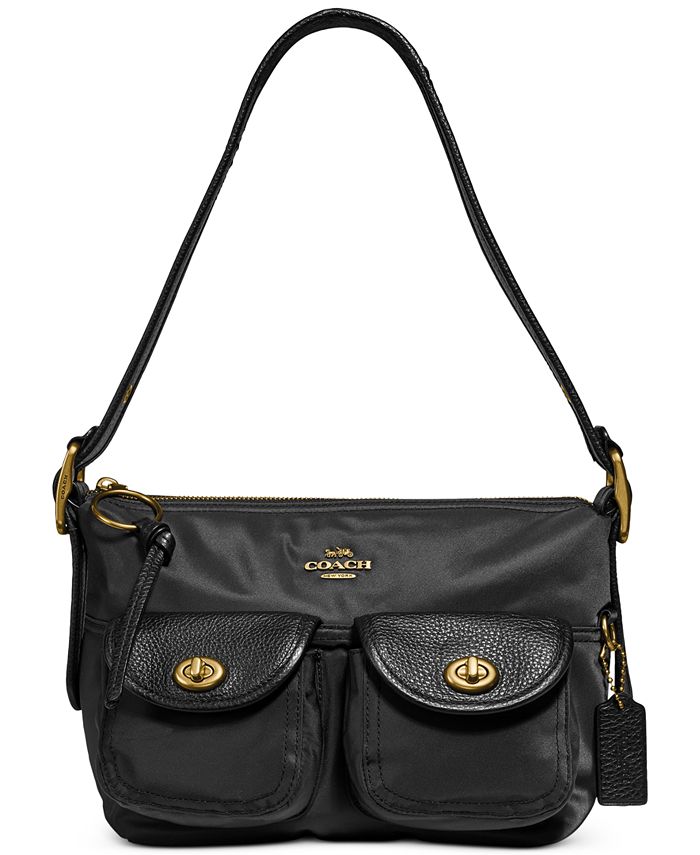 COACH Nylon Vintage Rose Print Interior Cargo Shoulder Bag & Reviews -  Handbags & Accessories - Macy's