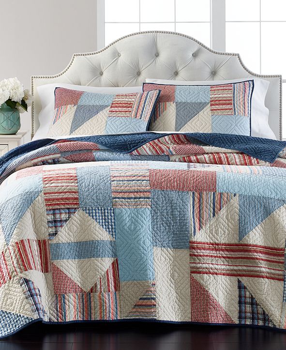 Martha Stewart Collection Americana Patchwork Full/Queen Quilt, Created