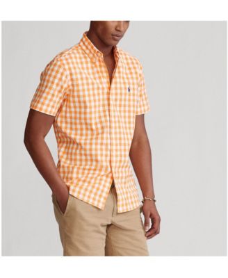 ralph lauren orange gingham shirt