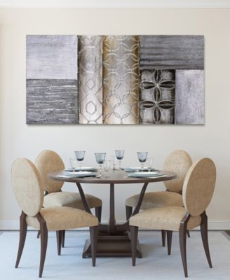 Stacked 1 Textured Metallic Hand Painted Wall Art by Martin Edwards, 30" x 60" x 2"