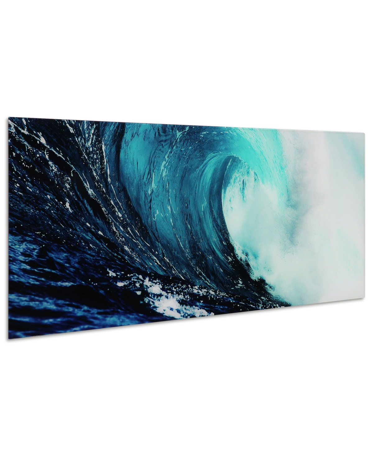 Empire Art DirectWave 1 2 Frameless Free Floating Tempered Glass Panel Graphic Wall Art, 0.2