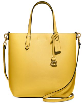yellow coach tote bag
