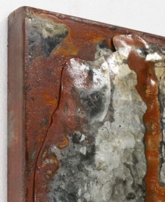 Elephant Mixed Media Iron Hand Painted Dimensional Wall Art, 60" x 40" x 2.8"