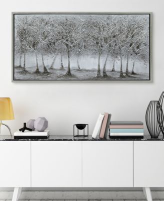 Solitary Field Textured Metallic Hand Painted Wall Art by Martin Edwards, 24" x 48" x 1.5"