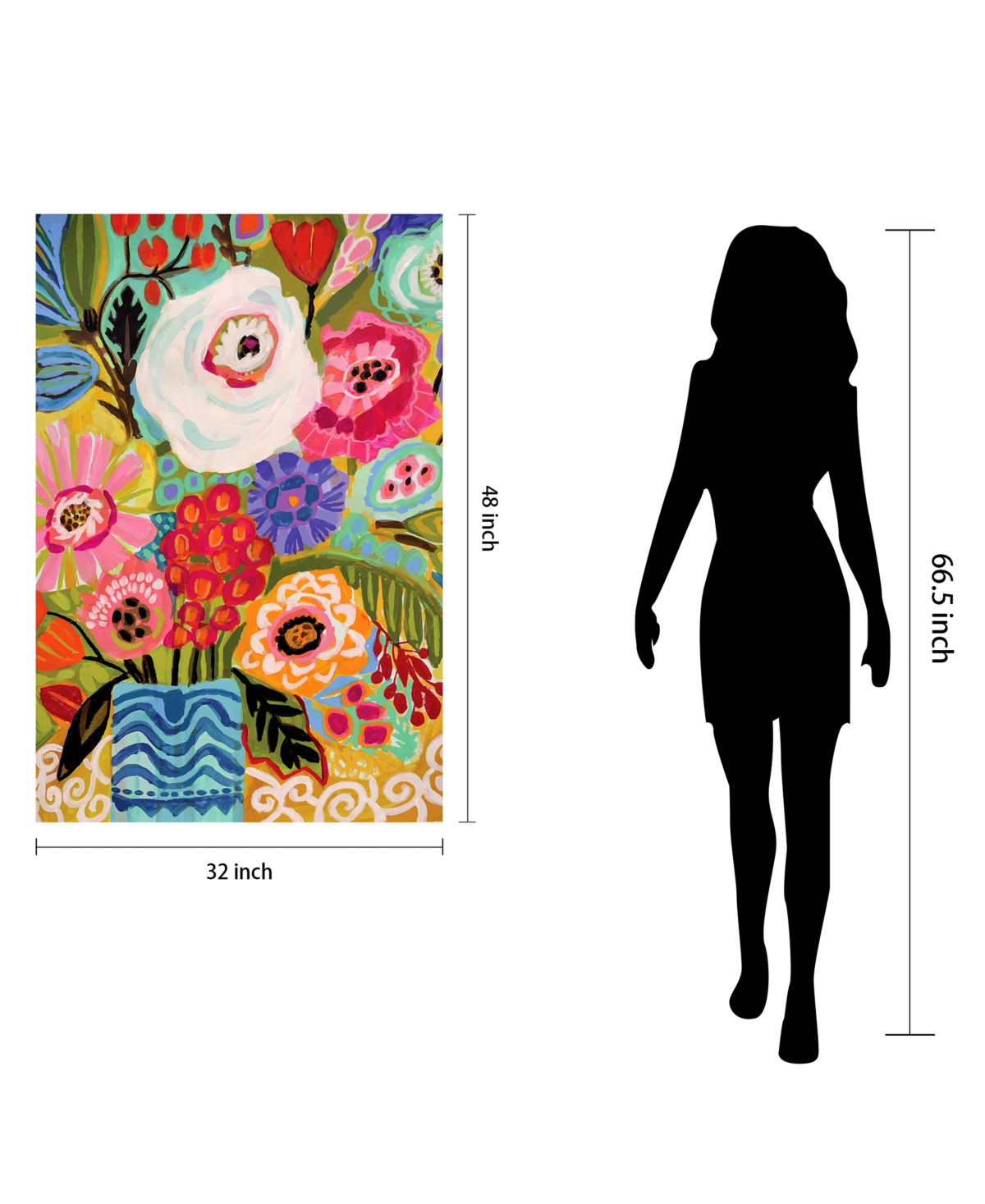 Empire Art Direct Fresh Flowers in Vase I I Frameless Free Floating Tempered Art Glass Wall Art, 0.2