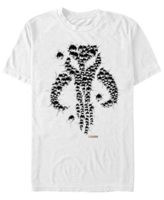 Star Wars Men's Mandalorian Bullet Holes Logo T-shirt