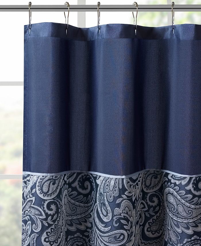 Madison Park Aubrey Jacquard Shower Curtain, 72" W x 72" L Macy's