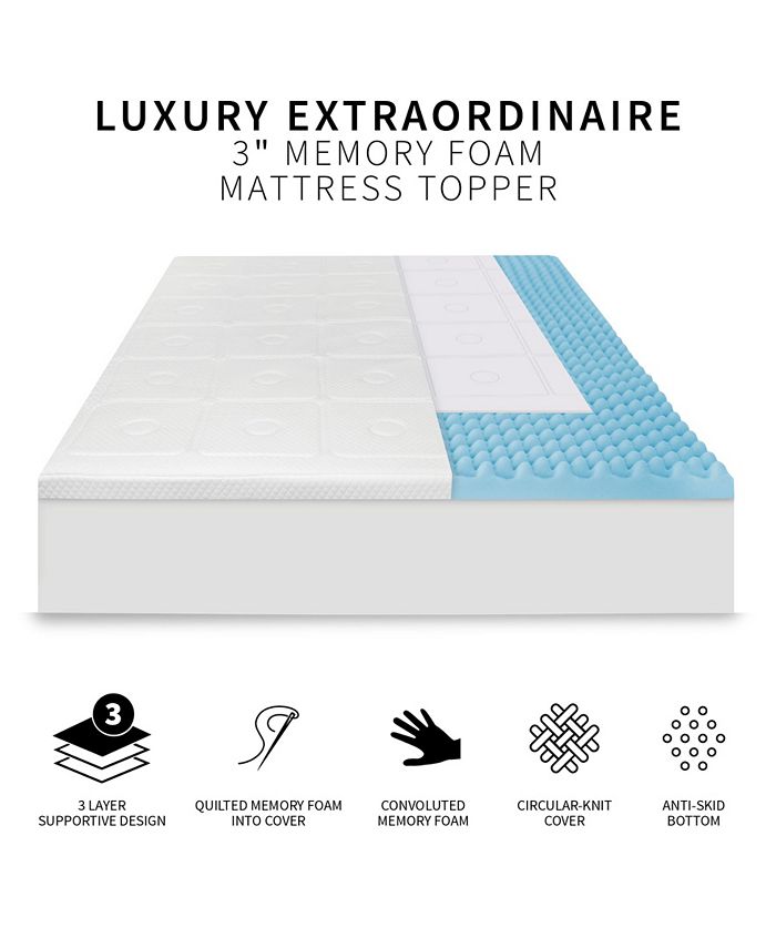 SensorPEDIC CLOSEOUT! Luxury Extraordinaire 3Inch Memory Foam
