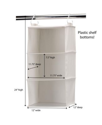 3-Shelf Hanging Closet Organizer