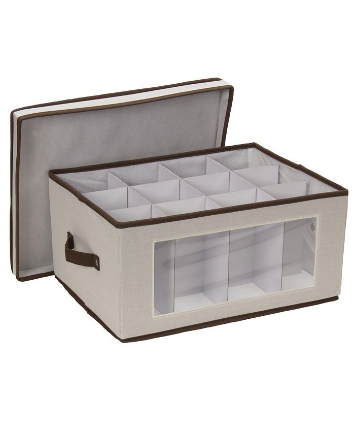 Household Essentials Wine Glass Storage Box Macy's
